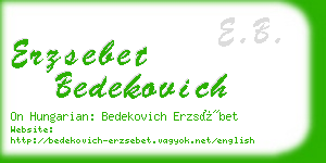 erzsebet bedekovich business card